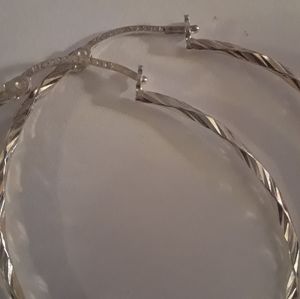 .925 Sterling Silver Hoop Earrings